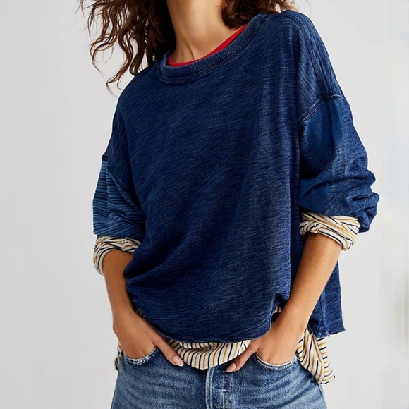 Free People Tops - Free People trippy smiley pullover